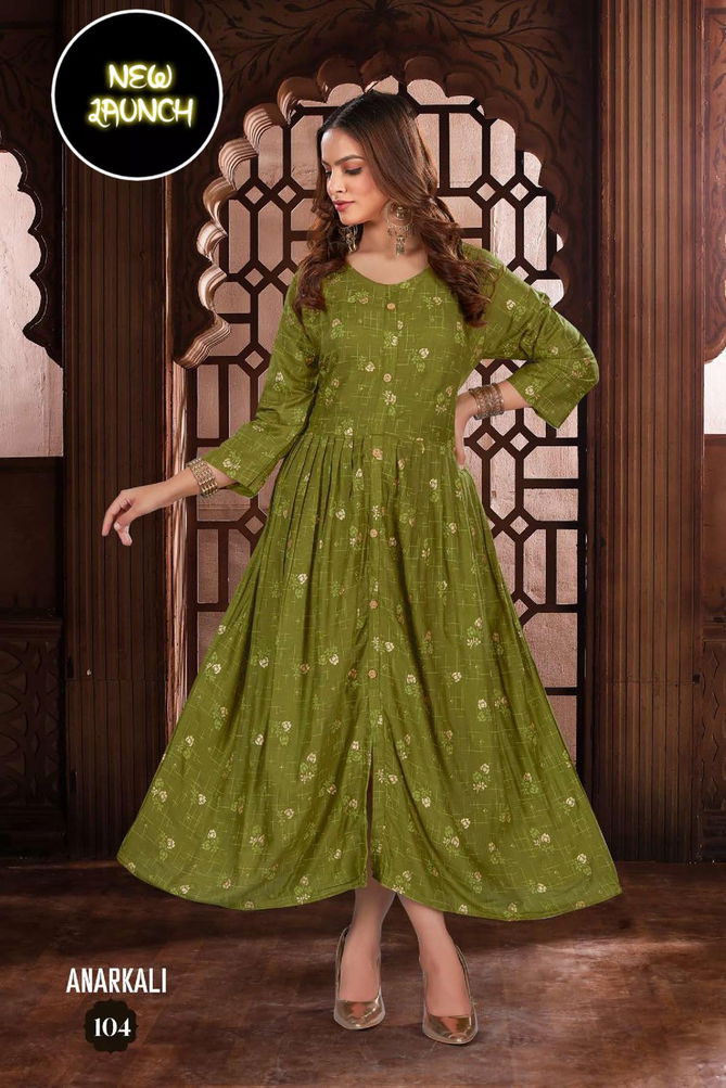 New Anarkali V 1 Regular Wear Wholesale Designer Kurti Collection
